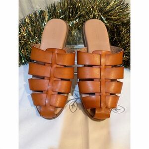 Old Navy Women's Brown Slip-On Fisherman's Mules Size 6 Casual Flats